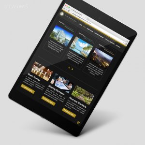 criação de site institucional - mockup iPad - Sharing Asset Group
